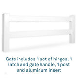 Weatherables 4 ft. W x 3 ft. H 2-Rail White Vinyl Fence Gate EZ Pack