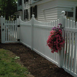 Weatherables Richmond 4 ft. W x 4 ft. H White Vinyl Picket Fence Gate
