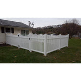 Weatherables Richmond 4 ft. W x 5 ft. H White Vinyl Picket Fence Gate