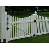 Weatherables Richmond 4 ft. W x 5 ft. H White Vinyl Picket Fence Gate