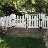 Weatherables Hampshire 4 ft. W x 4 ft. H White Vinyl Picket Fence Gate Kit