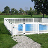 Weatherables Neptune 4 ft. W x 4 ft. H White Vinyl Pool Fence Gate
