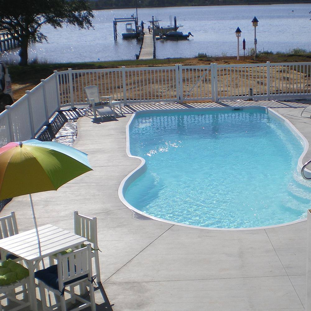 Weatherables Neptune 4 ft. W x 4 ft. H White Vinyl Pool Fence Gate