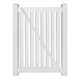 Weatherables Crestview 4 ft. W x 4 ft. H White Vinyl Pool Fence Gate