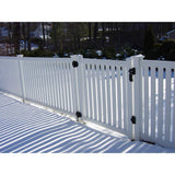 Weatherables Crestview 4 ft. W x 4 ft. H White Vinyl Pool Fence Gate