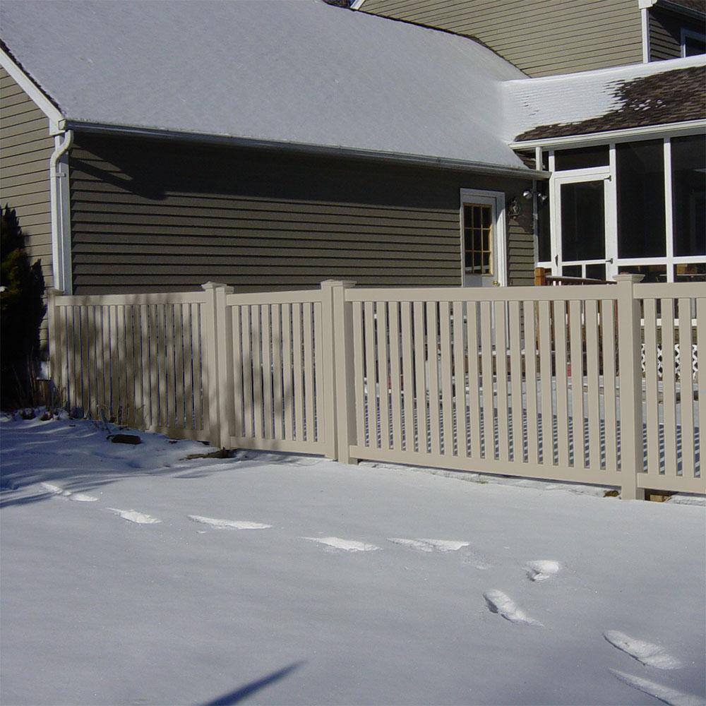 Weatherables Crestview 4 ft. W x 4 ft. H White Vinyl Pool Fence Gate