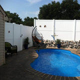 Weatherables Augusta 3.7 ft. x 7 ft. White Vinyl Privacy Fence Gate Kit