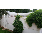 Weatherables Mason 3.7 ft. W x 7 ft. H White Vinyl Privacy Fence Gate Kit