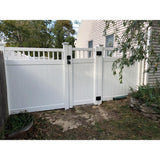 Weatherables Mason 3.7 ft. W x 7 ft. H White Vinyl Privacy Fence Gate Kit
