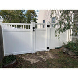 Weatherables Mason 3.7 ft. W x 7 ft. H White Vinyl Privacy Fence Gate Kit