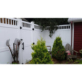 Weatherables Mason 3.7 ft. W x 7 ft. H White Vinyl Privacy Fence Gate Kit