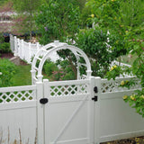 Weatherables Ashton 3.7 ft. W x 7 ft. H White Vinyl Privacy Fence Gate Kit