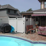 Weatherables Ashton 3.7 ft. W x 7 ft. H White Vinyl Privacy Fence Gate Kit
