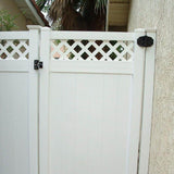 Weatherables Ashton 3.7 ft. W x 7 ft. H White Vinyl Privacy Fence Gate Kit