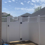 Weatherables Gideon 3.5 ft. x 6 ft. White Vinyl Privacy Single Fence Gate Kit