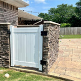 Weatherables Pembroke 3.5 ft. W x 6 ft. H White Vinyl Privacy Fence Gate Kit