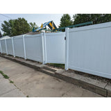 Weatherables Pembroke 3.5 ft. W x 6 ft. H White Vinyl Privacy Fence Gate Kit
