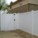 Weatherables Pembroke 3.5 ft. W x 6 ft. H White Vinyl Privacy Fence Gate Kit