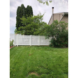 Weatherables Huntington 3.8 ft. x 5 ft. White Vinyl Semi-Privacy Fence Gate Kit