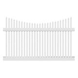 Weatherables Barrington 3 ft. H x 6 ft. W White Vinyl Picket Fence Panel Kit