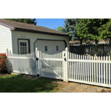 Weatherables Barrington 3 ft. x 6 ft. White Vinyl Picket Fence Panel Kit