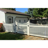Weatherables Barrington 5x8 White Vinyl Picket Fence Panel Kit
