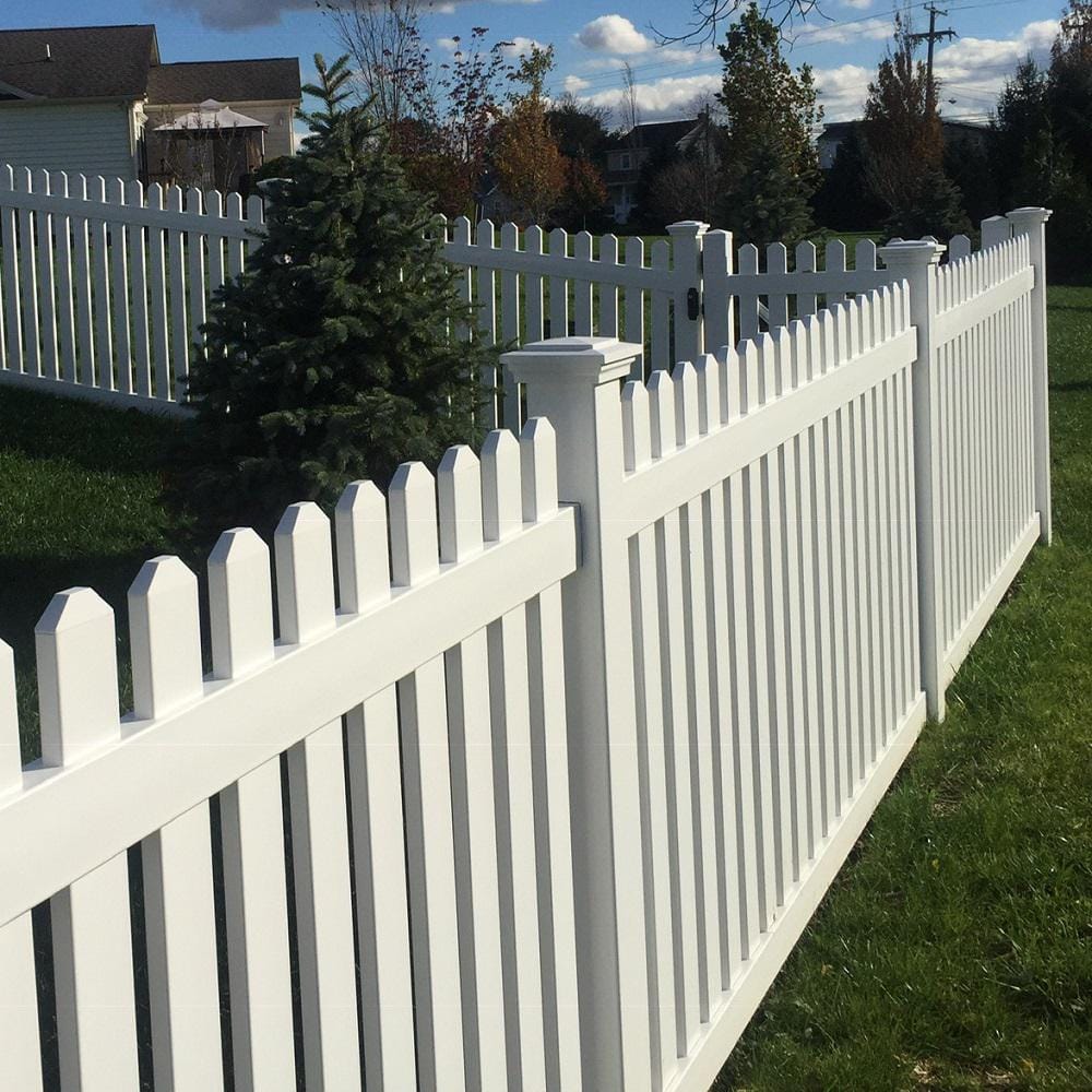 Weatherables Provincetown 3 ft. H x 8 ft. W White Vinyl Picket Fence Panel Kit