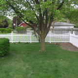 Weatherables Ellington 3 ft. H x 6 ft. W White Vinyl Picket Fence Panel Kit