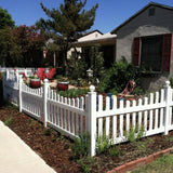 Weatherables Ellington 5 ft. H x 6 ft. W White Vinyl Picket Fence Panel Kit