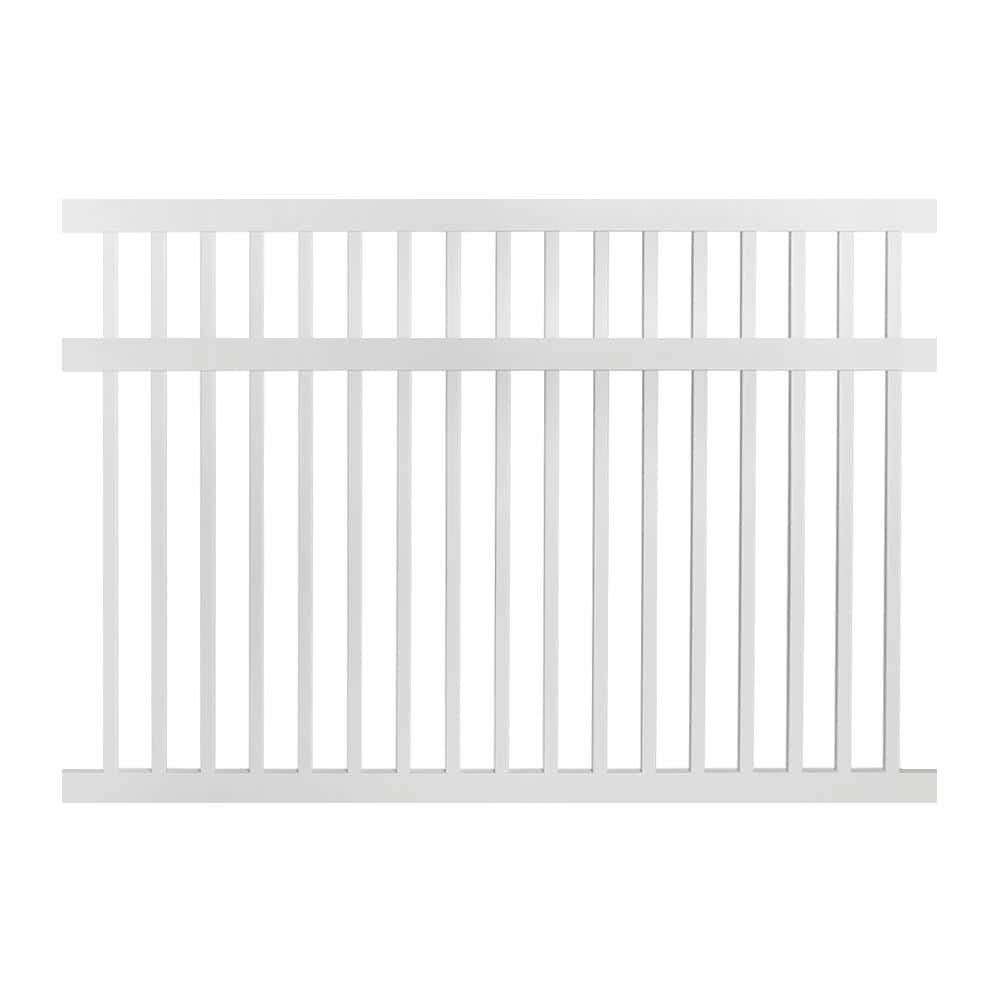Weatherables Neptune 5 ft. H x 8 ft. W White Vinyl Pool Fence Panel