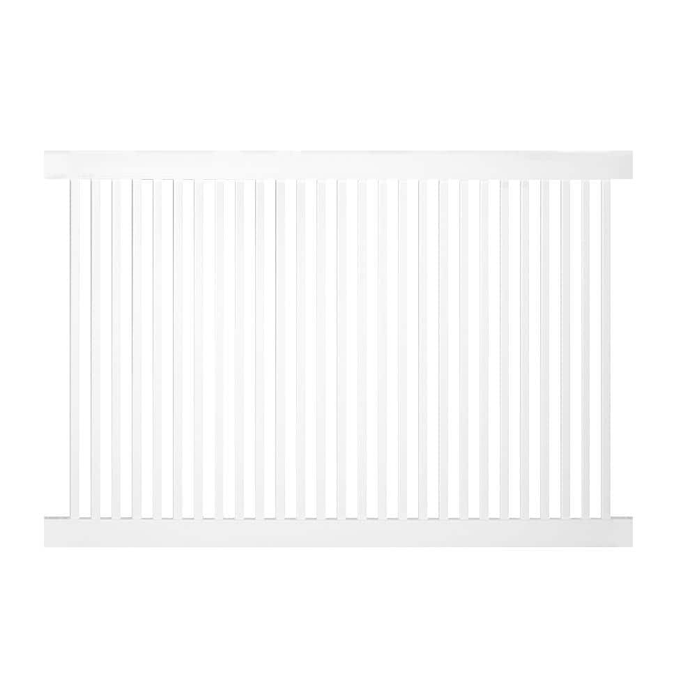 Weatherables Williamsport 4 ft. H x 8 ft. W White Vinyl Pool Fence Panel