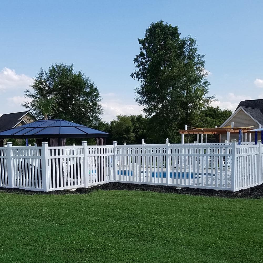 Weatherables Captiva 5 ft. H x 8 ft. W White Vinyl Pool Fence Panel