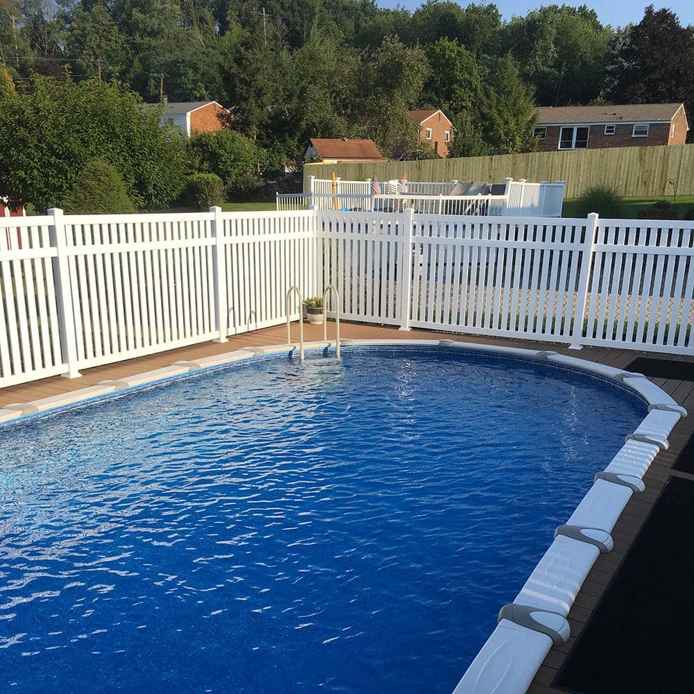 Weatherables Captiva 5 ft. H x 8 ft. W White Vinyl Pool Fence Panel