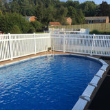 Weatherables Captiva 5 ft. H x 8 ft. W White Vinyl Pool Fence Panel