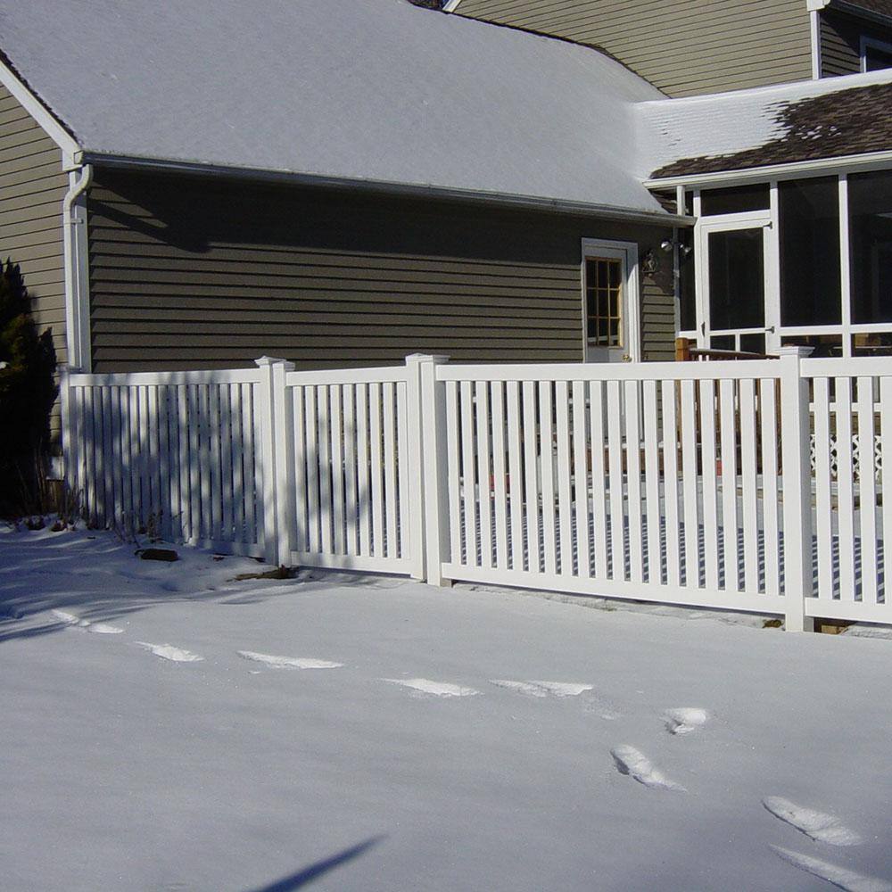 Weatherables Crestview 4 ft. H x 6 ft. W White Vinyl Pool Fence Panel