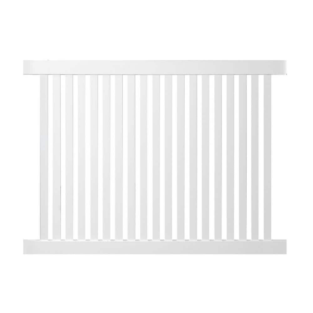 Weatherables Crestview 4 ft. H x 6 ft. W White Vinyl Pool Fence Panel