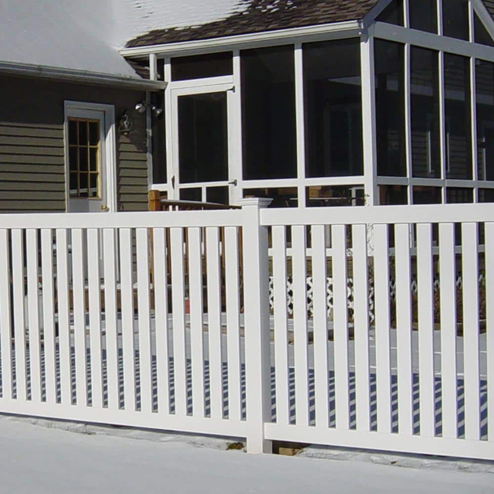 Weatherables Crestview 4 ft. H x 6 ft. W White Vinyl Pool Fence Panel