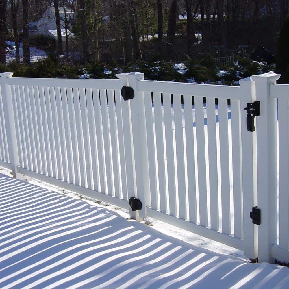 Weatherables Crestview 4 ft. H x 8 ft. W White Vinyl Pool Fence Panel