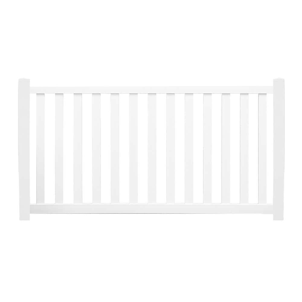 Weatherables 48 in. H x 124 ft. L Captiva White Vinyl Complete Vinyl Pool Fence Project Pack