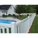 Weatherables 48 in. H x 124 ft. L Captiva White Vinyl Complete Vinyl Pool Fence Project Pack