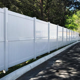 Weatherables Augusta 7 ft. H x 8 ft. W White Vinyl Privacy Fence Panel Kit