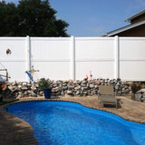 Weatherables Augusta 7 ft. H x 8 ft. W White Vinyl Privacy Fence Panel Kit