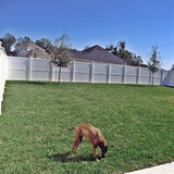 Weatherables Augusta 7 ft. H x 8 ft. W White Vinyl Privacy Fence Panel Kit