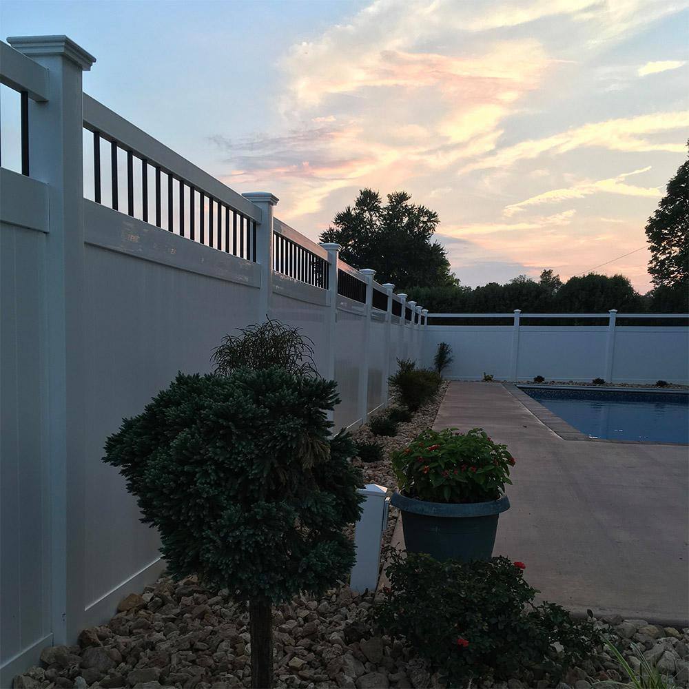 Weatherables Bradford 7 ft. H x 6 ft. W White Vinyl Privacy Fence Panel Kit