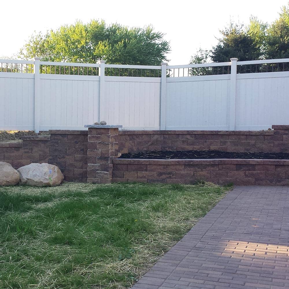 Weatherables Tuscany 6 ft. H x 6 ft. W White Vinyl Privacy Fence Panel Kit