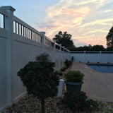 Weatherables Tuscany 6 ft. H x 6 ft. W White Vinyl Privacy Fence Panel Kit