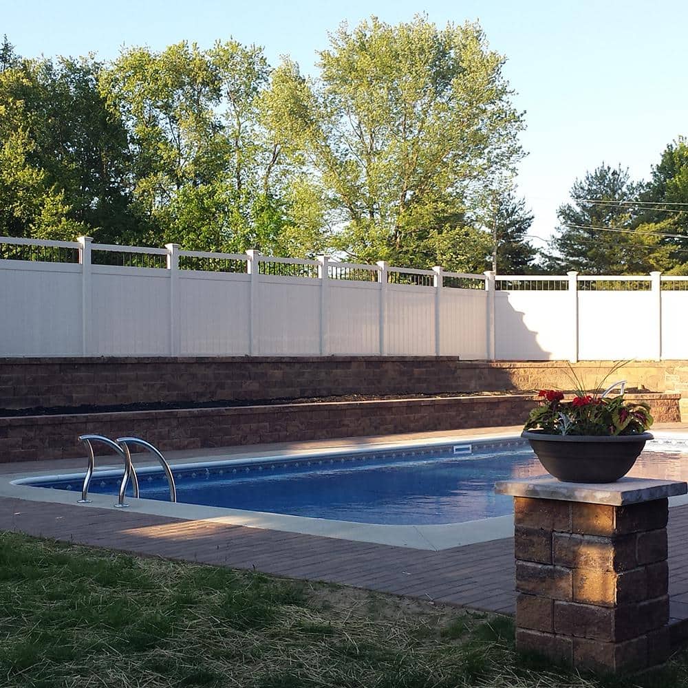 Weatherables Tuscany 6 ft. H x 6 ft. W White Vinyl Privacy Fence Panel Kit