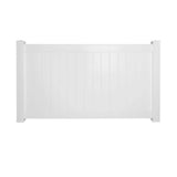 Weatherables 48 in. H x 132 ft. L Pembroke White Vinyl Flat Top Complete Privacy Fence Project Pack