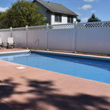Weatherables Glenshire 6 ft. H x 6 ft. W White Vinyl Lattice Top Fence Panel Kit