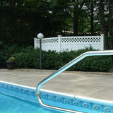 Weatherables Glenshire 6 ft. x 8 ft. White Vinyl Lattice Top Fence Panel Kit